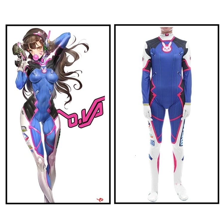 Игра OW D. VA Dva Косплей Костюм Хана песня сексуальный 3D печать боди взрослых детей лайкра костюм из спандекса