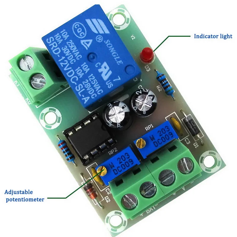 12V контроль зарядки аккумулятора плата управления батареей модуль постоянного