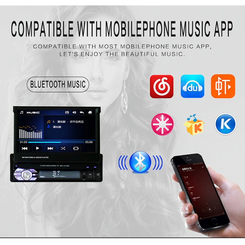 7 дюймовый автомобильный MP5/P4/P3 плеер 2 Din для Android Gps Авторадио радиоприемник Bluetooth