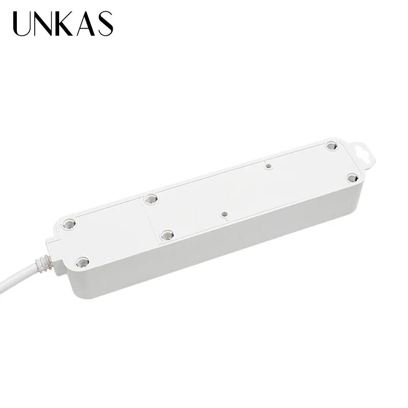 UNKAS Power Strip Dual USB Charge Port 3 AC EU Outlet Socket Extension Plug Button Surge Protector 2M Pure Copper Wire | Обустройство