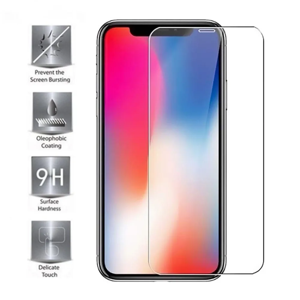 Защитное закаленное стекло для iPhone x xr xs max экрана на ультратонком стекле
