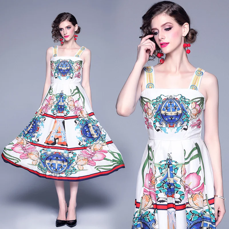 Новая Европейская станция накладные платья средней длины Mingyuan в стиле ретро с