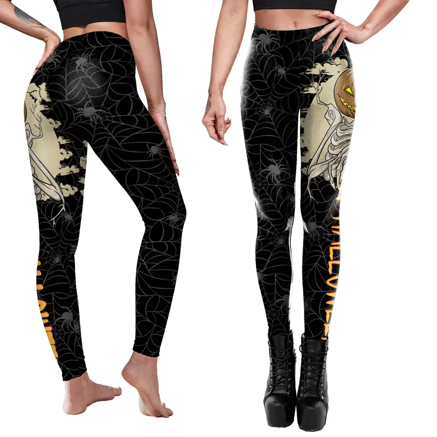 

Женские леггинсы с 3D принтом, пикантные эластичные брюки для Хэллоуина и вечевечерние, забавные облегающие уличные штаны для фитнеса в повс...