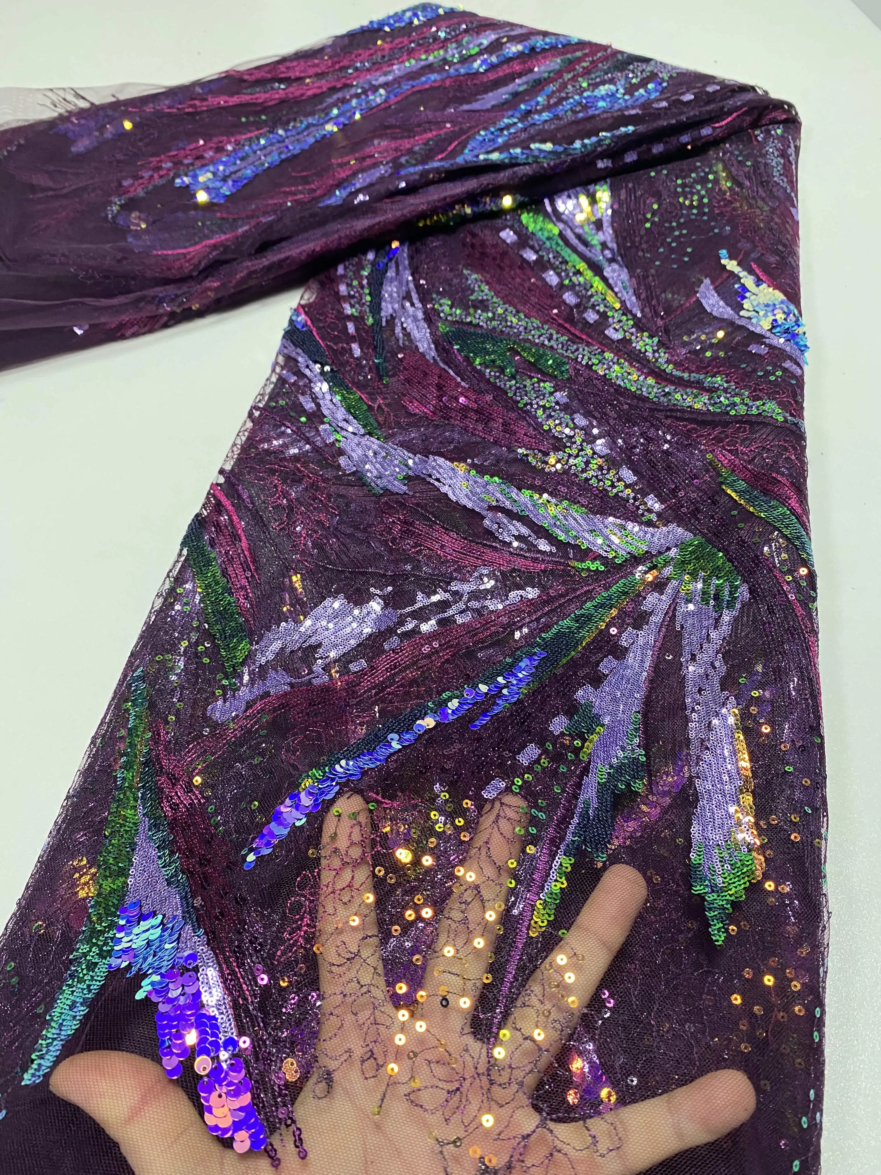 Нигерийские кружевные ткани NIAI с блестками 2019 высококачественное кружево