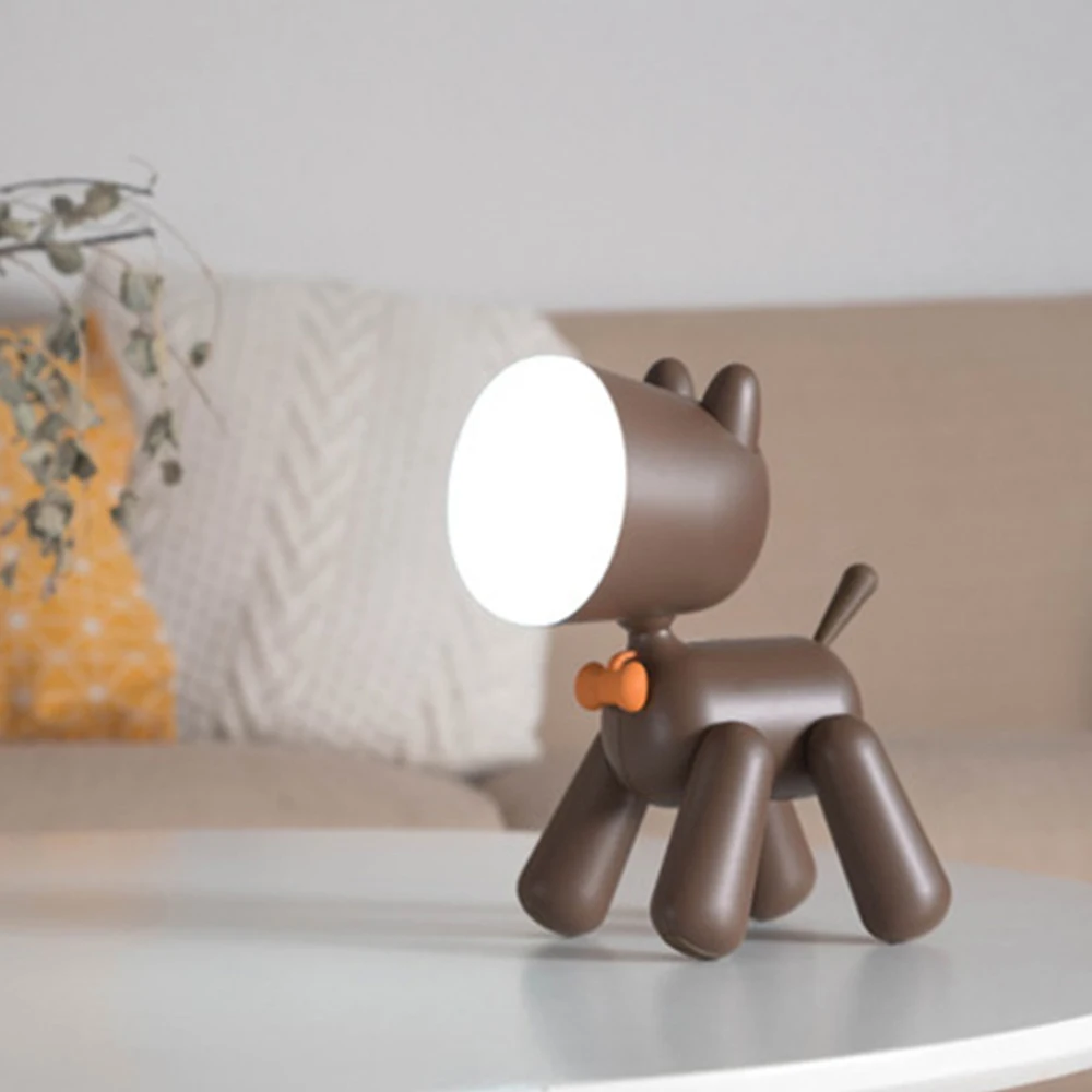

Cute Desktop Light With Dog Shape 360Â° Rotating Head And Eye Protection Function Children Bedroom White Light Soft Yellow Light