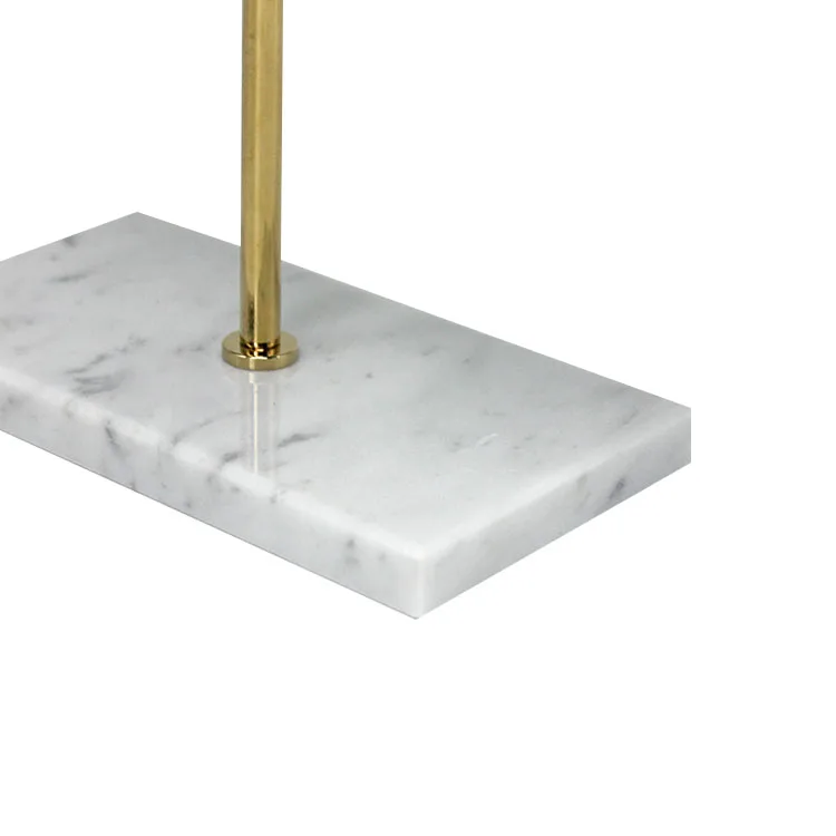 

White Marble Display Stand Shoot Props Stainless Steel Genuine Leather Bracelet Storage Watch Stand