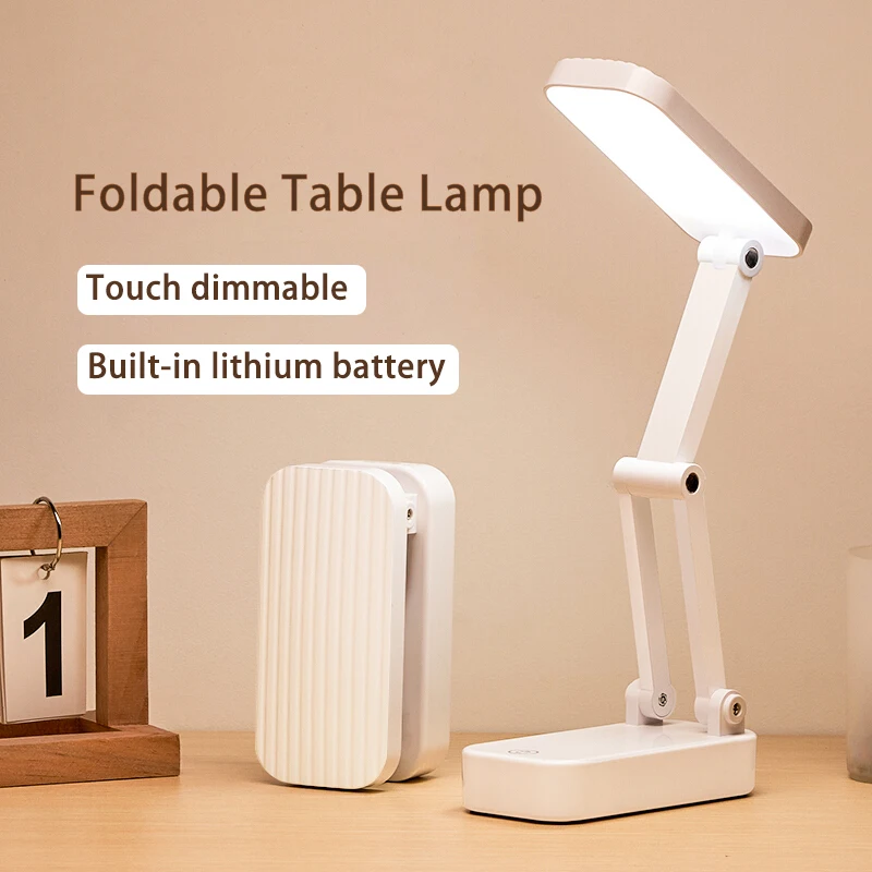 

Складная яркая настольная лампа, светодиодные настольные лампы для учебы, с USB-зарядкой, с сенсорной регулируемой яркостью, портативный све...