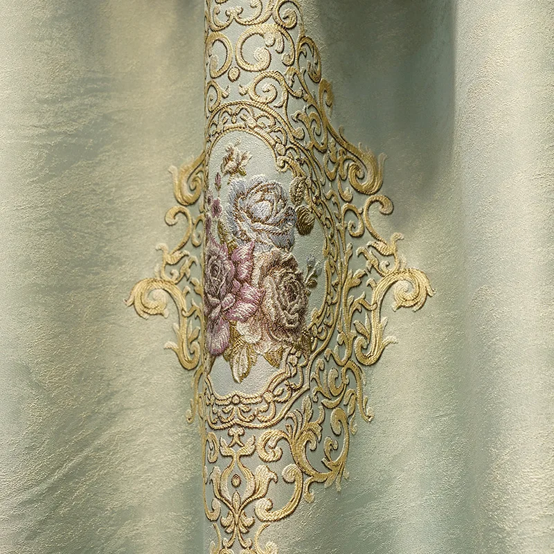 Custom European-Style Curtains for Living Room Bedroom High Shading Precision Embossed Curtain Roman Included | Дом и сад