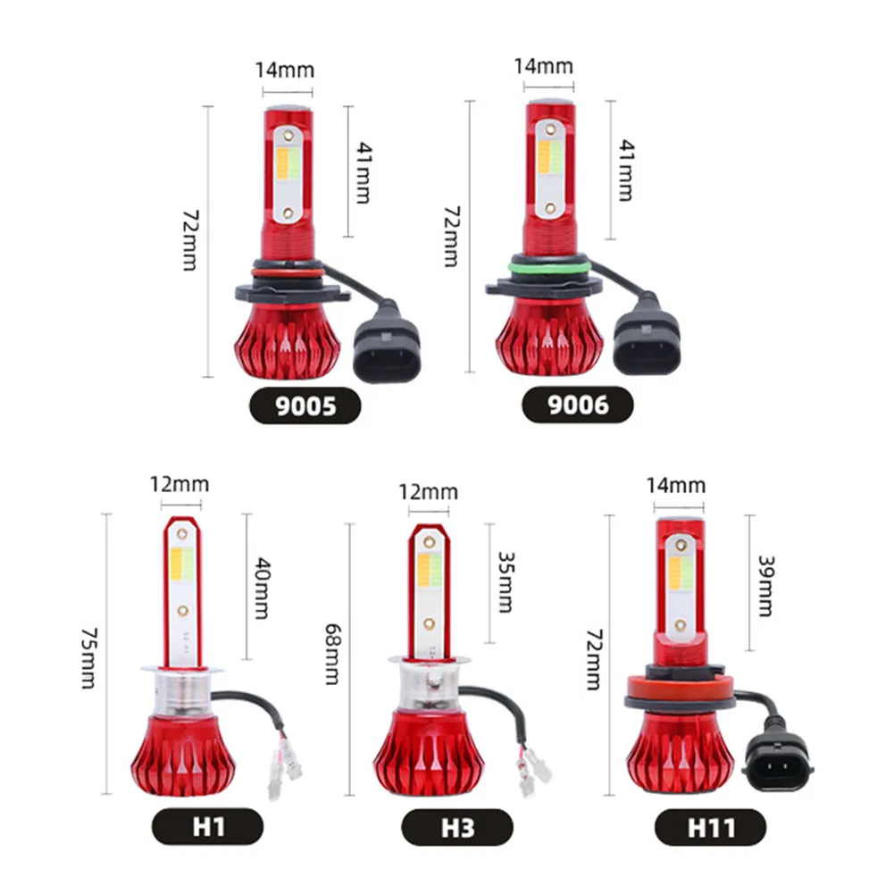 

Car Accessories Fog Light Taillight Bulbs 2100 lm H1 H4 H7 H8 H11 9005 COB Car Lights 8000K Ice Blue 3000K Amber Yellow