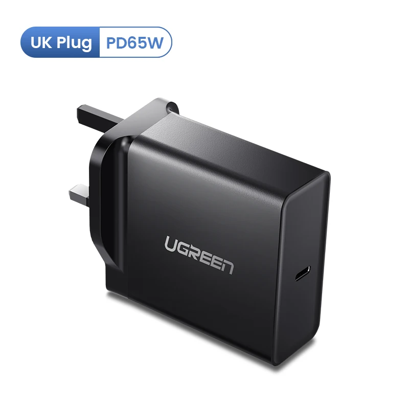 PD65W UK Charger Ugreen PD 65 Вт Зарядное устройство USB type C зарядное устройство для Apple MacBook воздушный iPad Pro samsung ASUS acer планшет зарядное устройство для nintendo Switch - Тип штекера: PD65W UK Charger