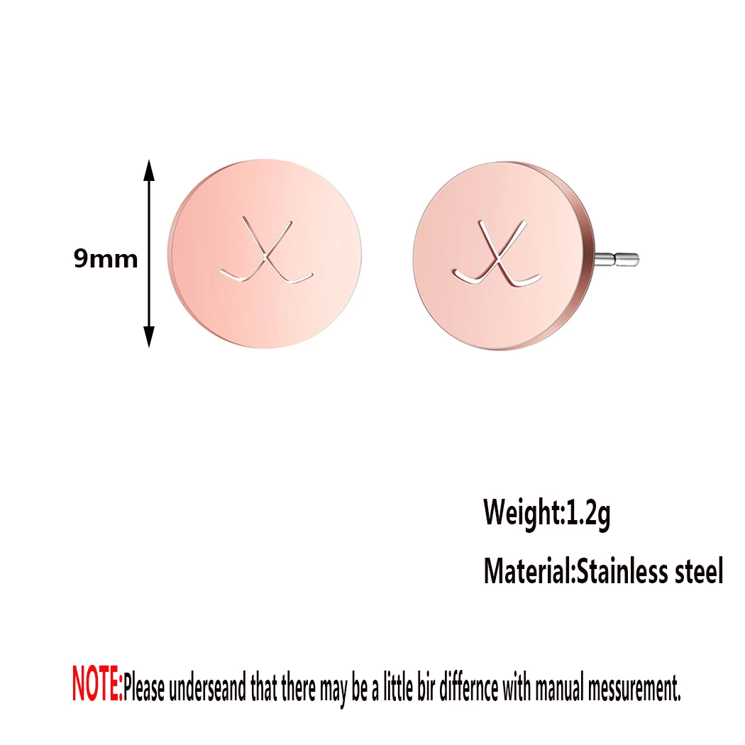 Серьги-гвоздики Kinitial из нержавеющей стали женские модные круглые
