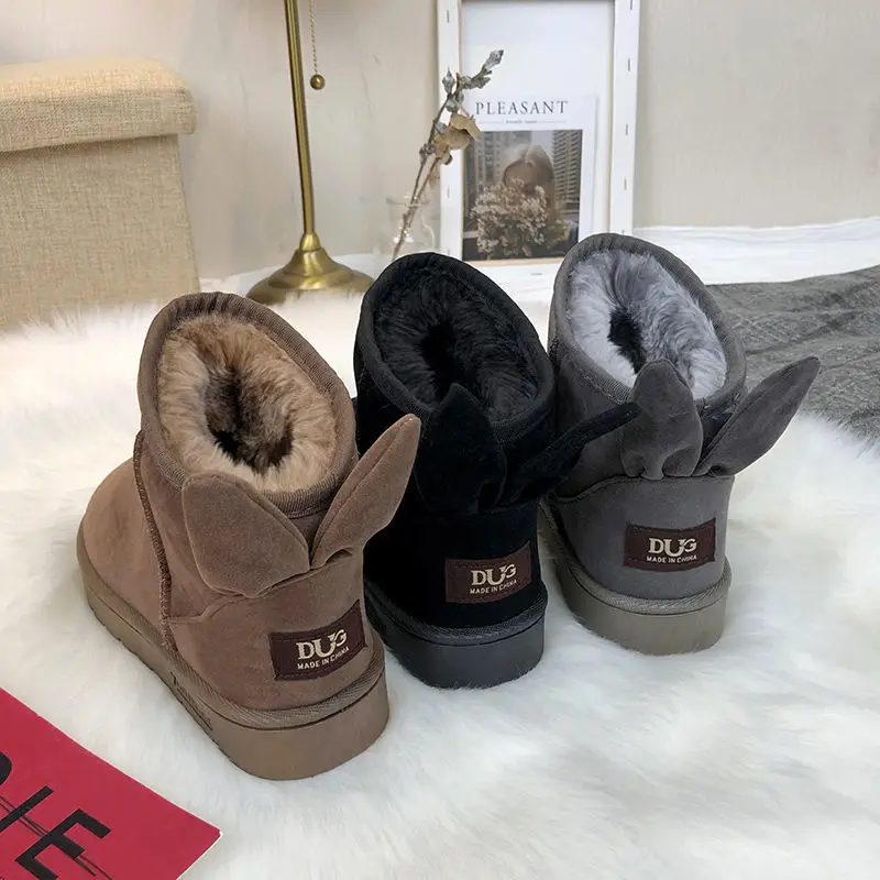 

Whnb 2021 New Women Winter Snow Boots Velvet Padded ShoesBoots Outdoor Fur Keep Warm Shoes Female Solid Casual Boots