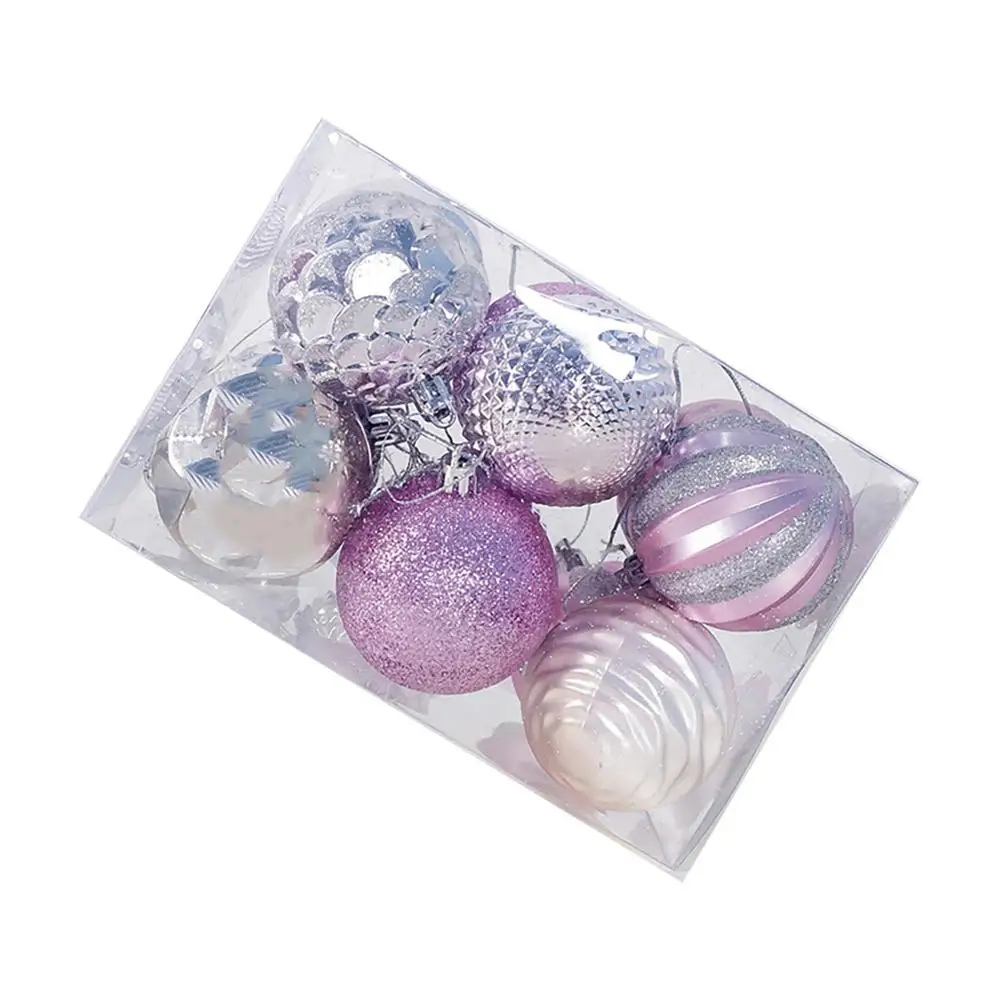 Decorative ball 12 шт ПВХ Коробочные шары Рождественская подвеска Рождественская елка 6 см шар-безделушка подвесное украшение для домашней вечеринки декор красный, золотой, синий@ 40 - Цвет: Decorative ball