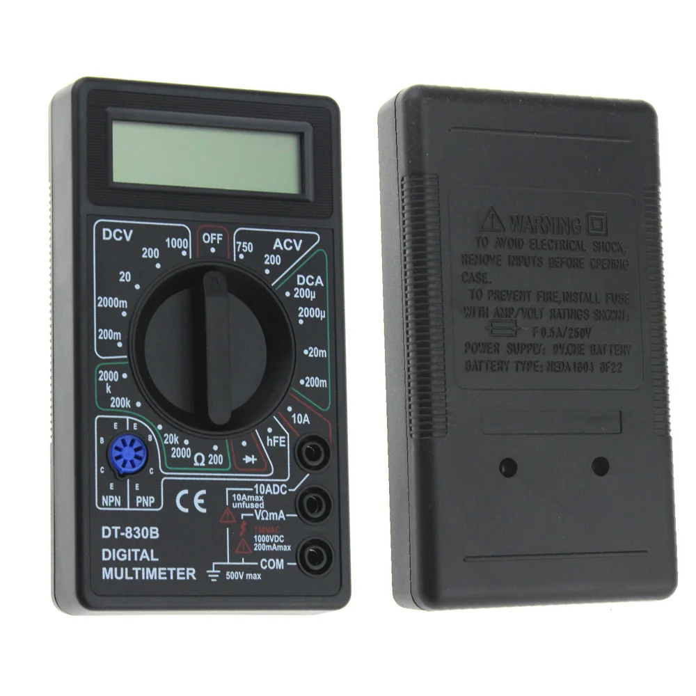 DT830B AC/DC ЖК цифровой мультиметр 750/1000 в Вольтметр Амперметр тестер высокой
