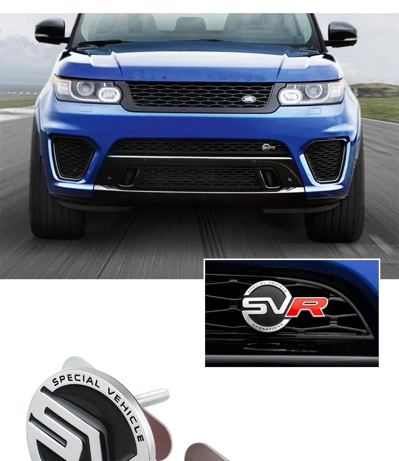 

Хромированный цинковый сплав Черный Красный SVR RANGE ROVER SPORT для LAND ROVER значок задняя багажная дверь эмблема логотип