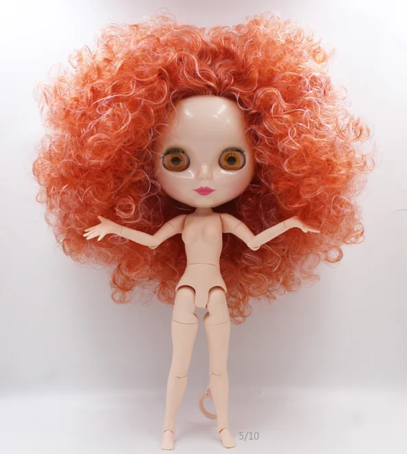 Обнаженная кукла Blyth тяжелые Имбирные короткие вьющиеся волосы |Куклы| |