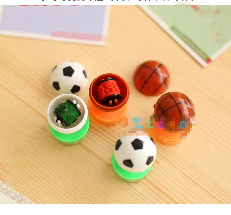 Ball Football Basketball Volleyball Sport Stamper School Praise Reward Stamps Sticker DIY Ink Pad Stationery Gift|Сувениры для