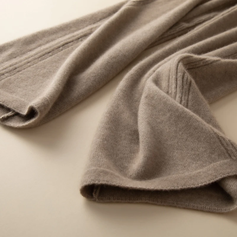 

Women Pants New Autumn and Winter Soft Comfortable High-Waist 100% Cashmere Knitted Pants Female Pure 7Color Wide Leg Casual