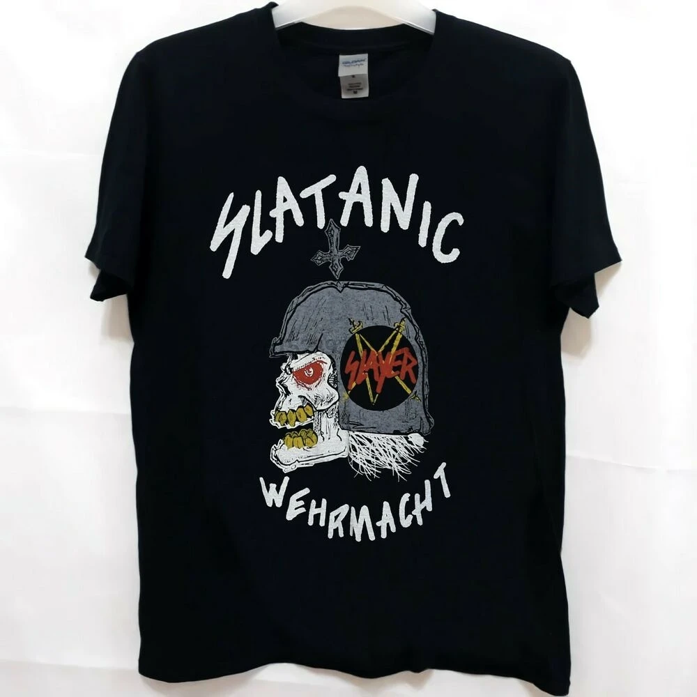 Двухсторонняя футболка Slayer-решетчатая вермахт 85 лучшее качество |