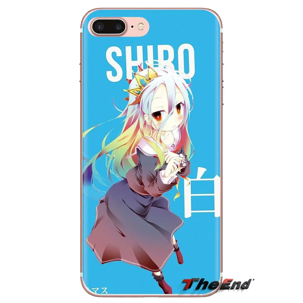 cartoon no game life Shiro For iPhone XS Max XR X 4 4S 5 5S 5C SE 6 6S 7 8 Plus Samsung Galaxy J1 J3 J5 J7 A3 A5 Phone Covers |