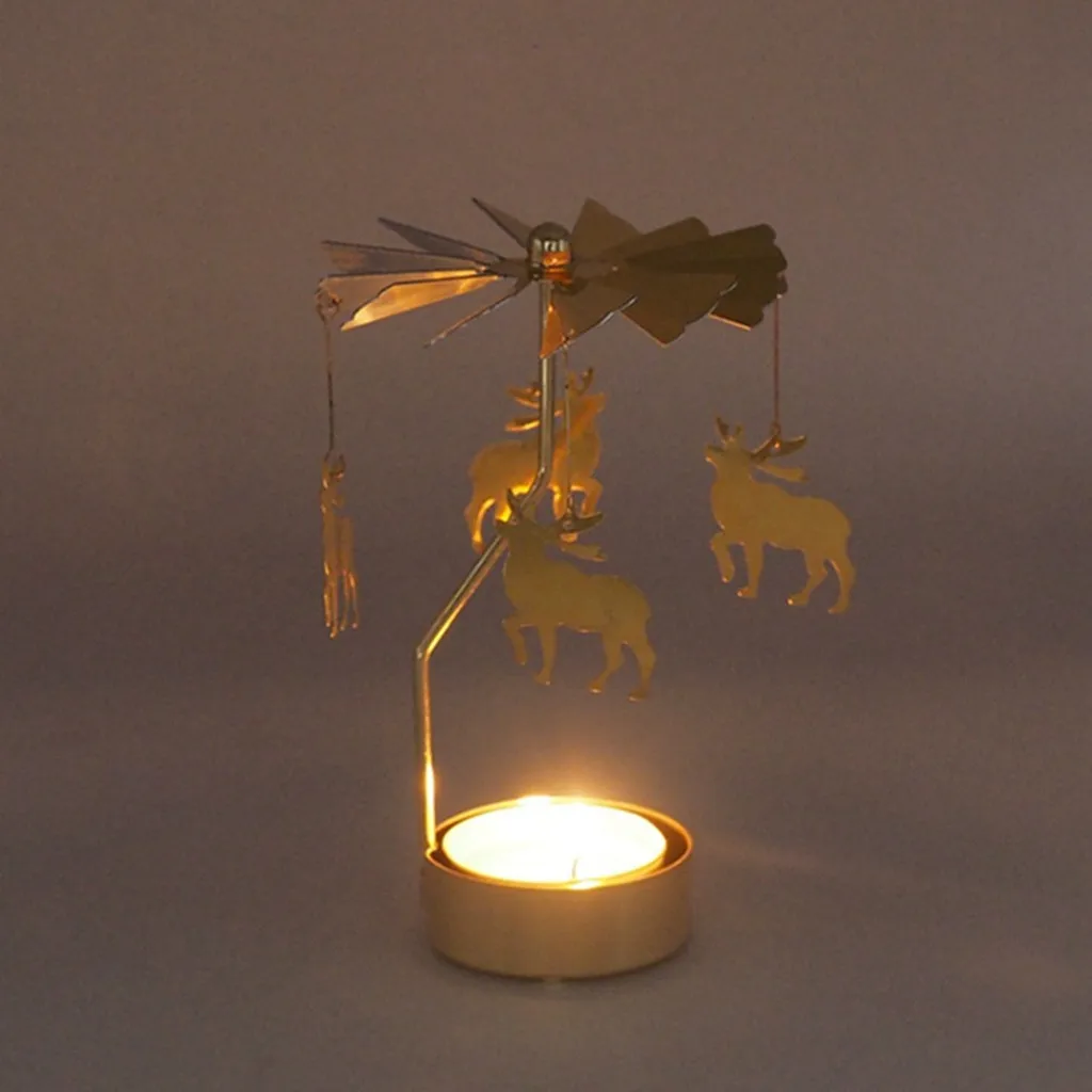 Спиннинг металлический держатель для свечи горячий поворотный карусель