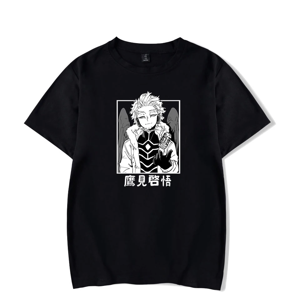 Летняя аниме мультфильм футболка моя геройская Академия Harajuku Keigo Takami Hawks с