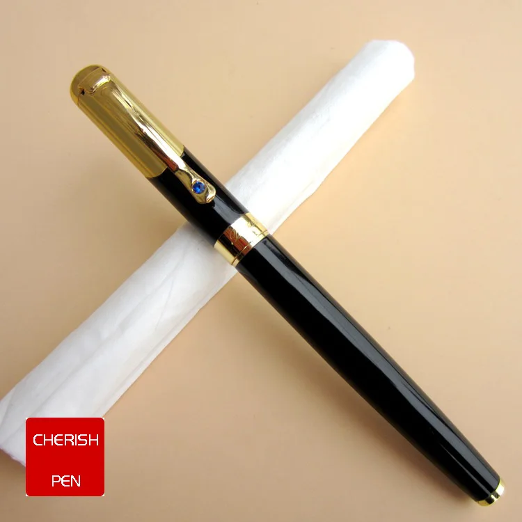 Jinhao 9009 роскошный Агат красный и золотой зажим 1 0 мм Изогнутый наконечник