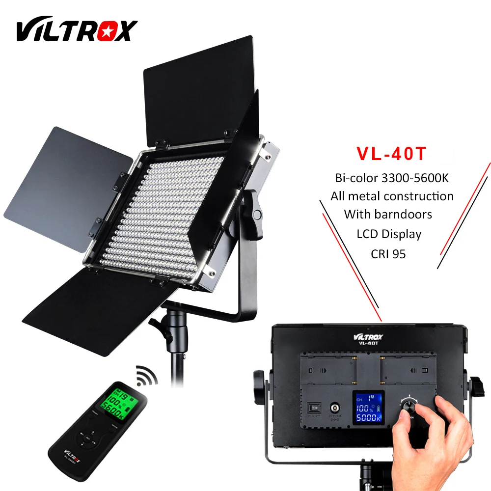 Viltrox VL-40T 3 шт. видео светодиодный светильник студийный двухцветная Slim с