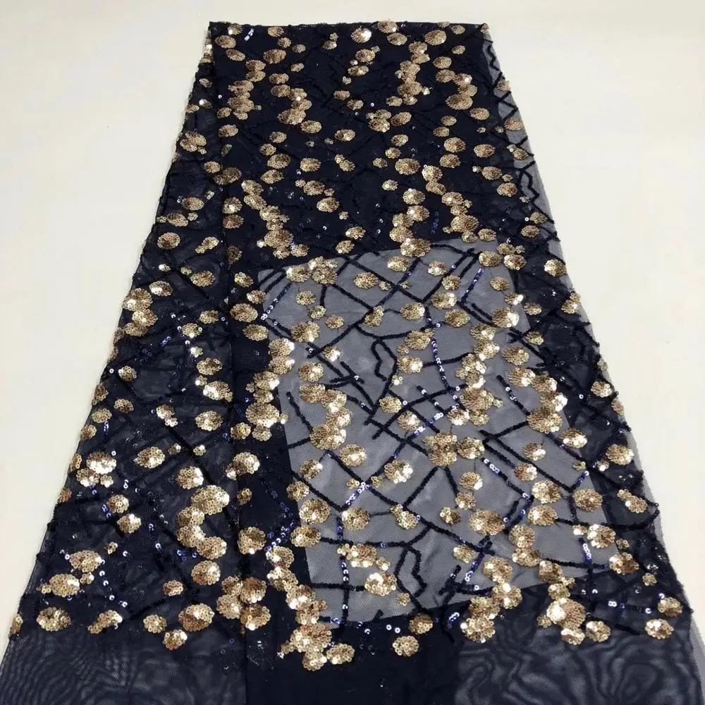 

Дешевая вышитая французская кружевная ткань 2020 многоцветная блестящая ткань материал тюль сетка кружевное платье африканские пайетки кру...