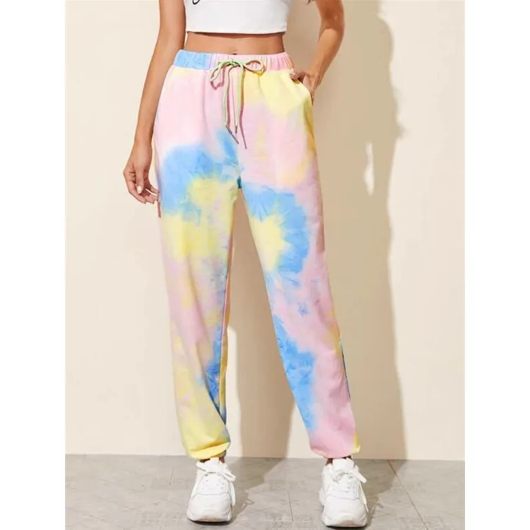 

Women Pants Tie Dyeing Fashion Casual Pants Women Gym Sweatpants 2021 Women New Trousers Female Pants Running