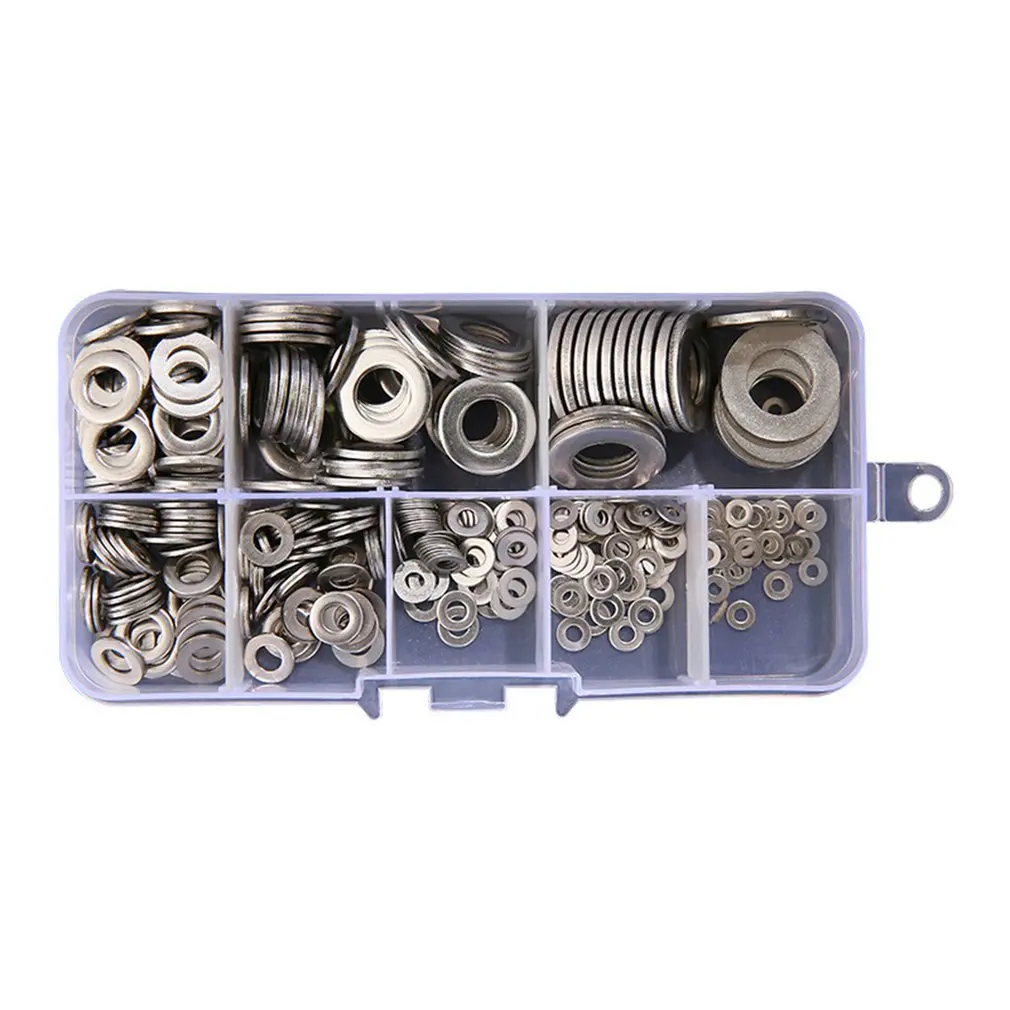 360 шт плоская шайба прокладка из нержавеющей стали Набор Шайб простая M2 M2.5 M3 M4 M5 M6