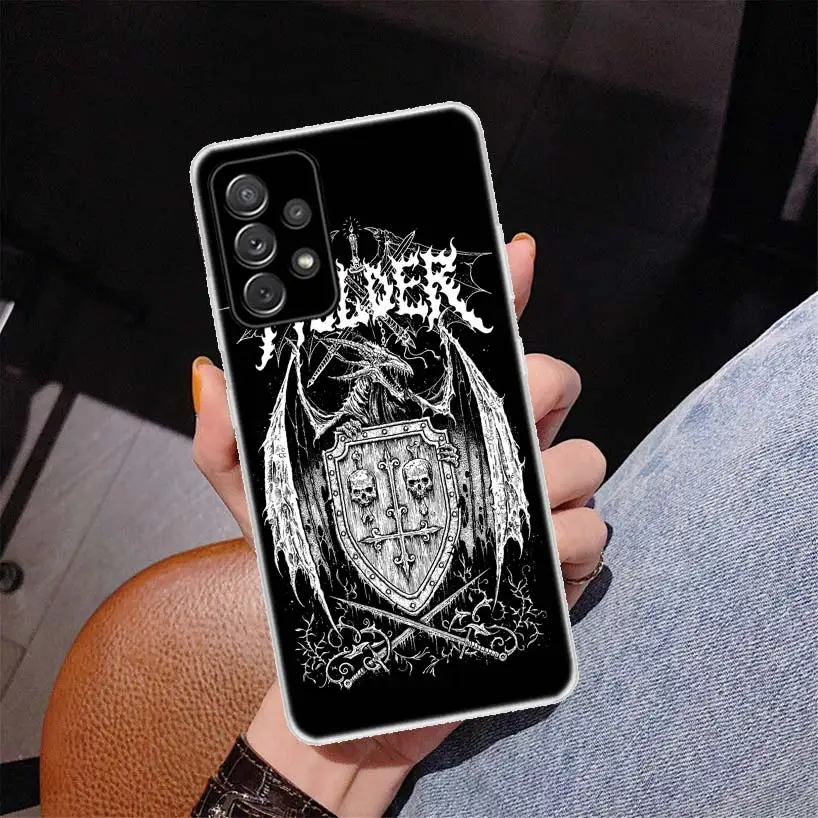 Чехол для телефона с изображением Сатанинской Козы и Дьявола для Samsung Galaxy A53 A52 A54 A14 A12 A13 A22 A23 A24 A32 A33 A34 A02S A03S A04S A72 и т.д.