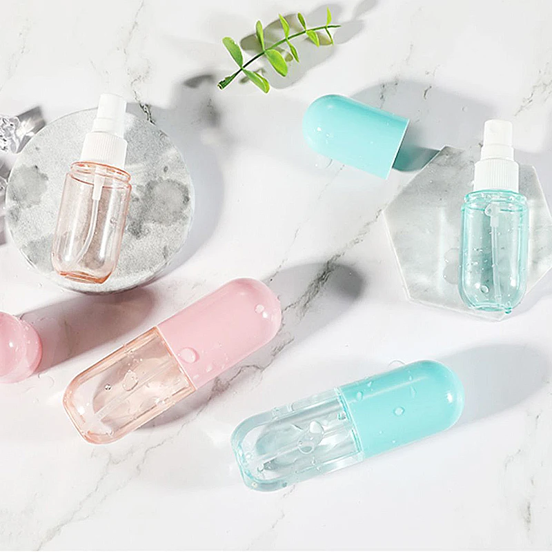 

60ml Travel Empty Spray Bottle Plastic Atomizer Small Mini Empty Refillable Perfume Water Sprayer Bottle Makeup Containers