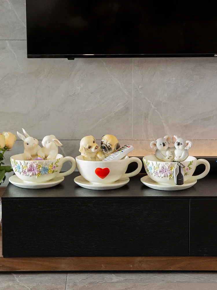 

Cute dog decoration ornaments creative home living room coffee table table storage moving new home gifts