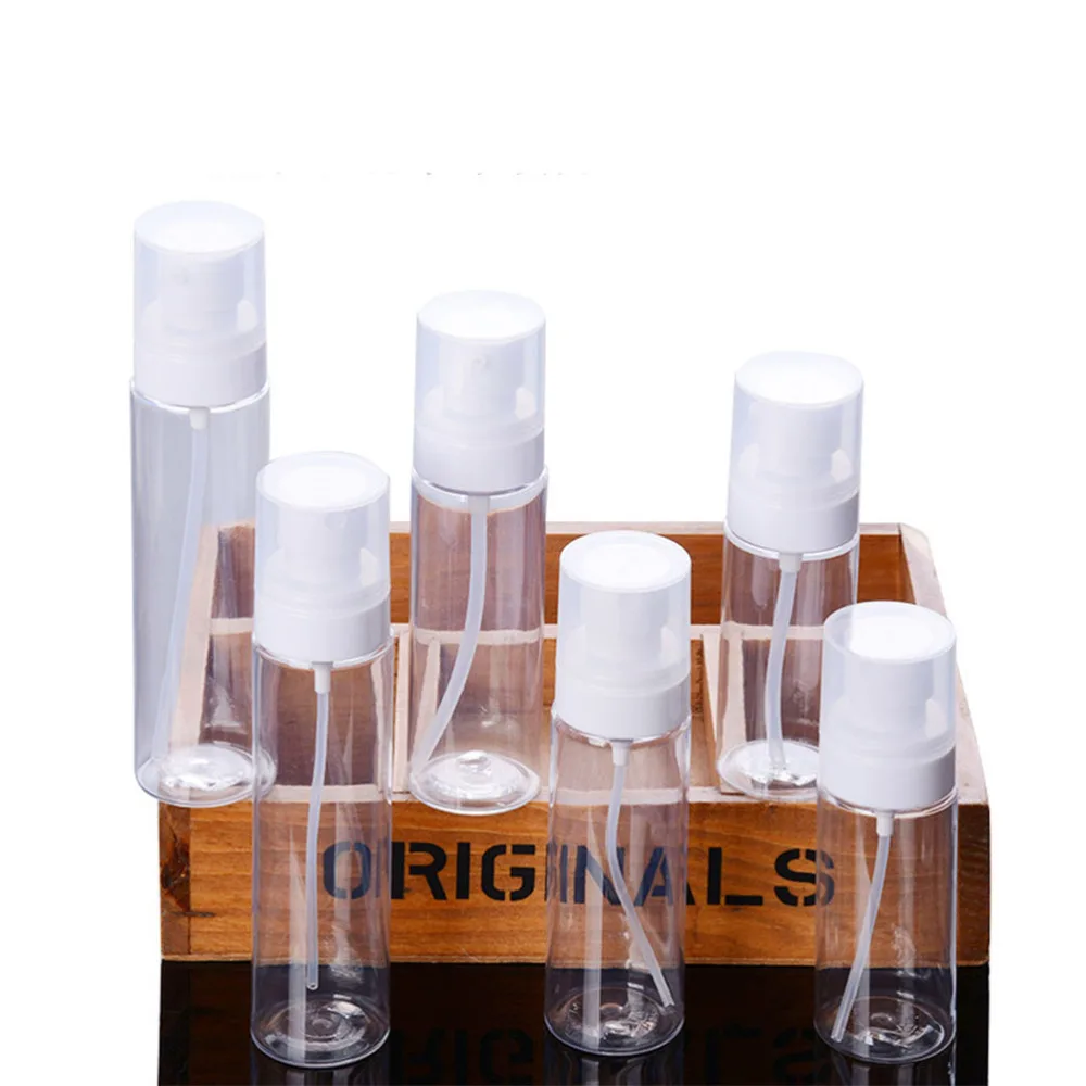 

6pcs 60ML Transparent Empty Water Sprayer Set Multifunctional Spray and Pump Bottle Portable Liquid Containers Leak-proof Empty