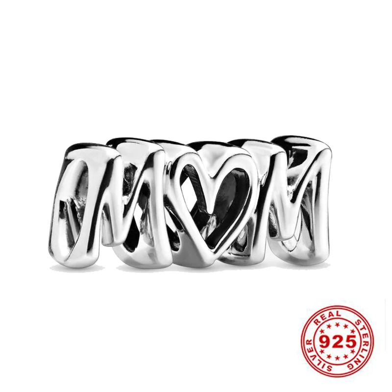 

Бусина-Шарм «Мама» из серебра 925 пробы с надписью «мама»