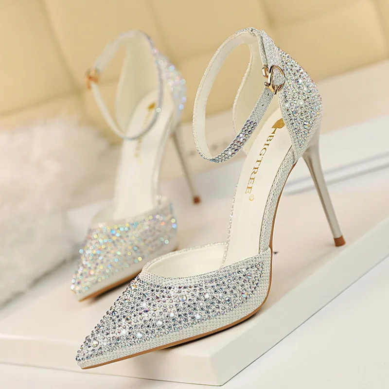 Женские туфли на шпильке классические женские свадебные вечерние с