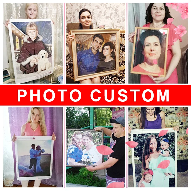 Фото на заказ 5D DIY Алмазная вышивка крестиком собственная фотография полная Алмазная вышивка мозаика Стразы для рукоделия домашний декор