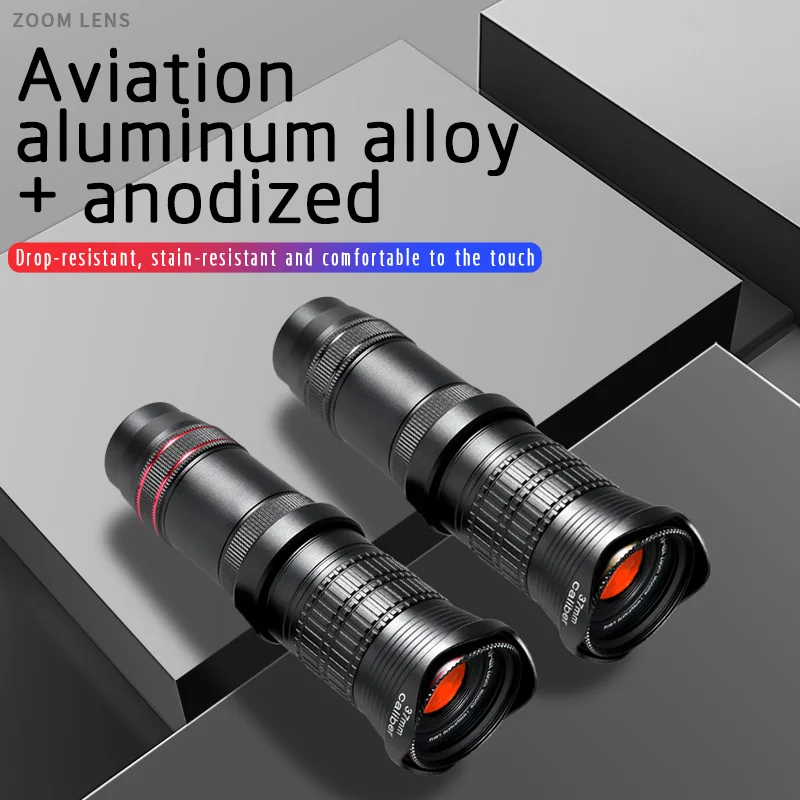 HD 14X 45X телеобъектив с зумом монокулярный телескоп двойным фокусом для смартфона