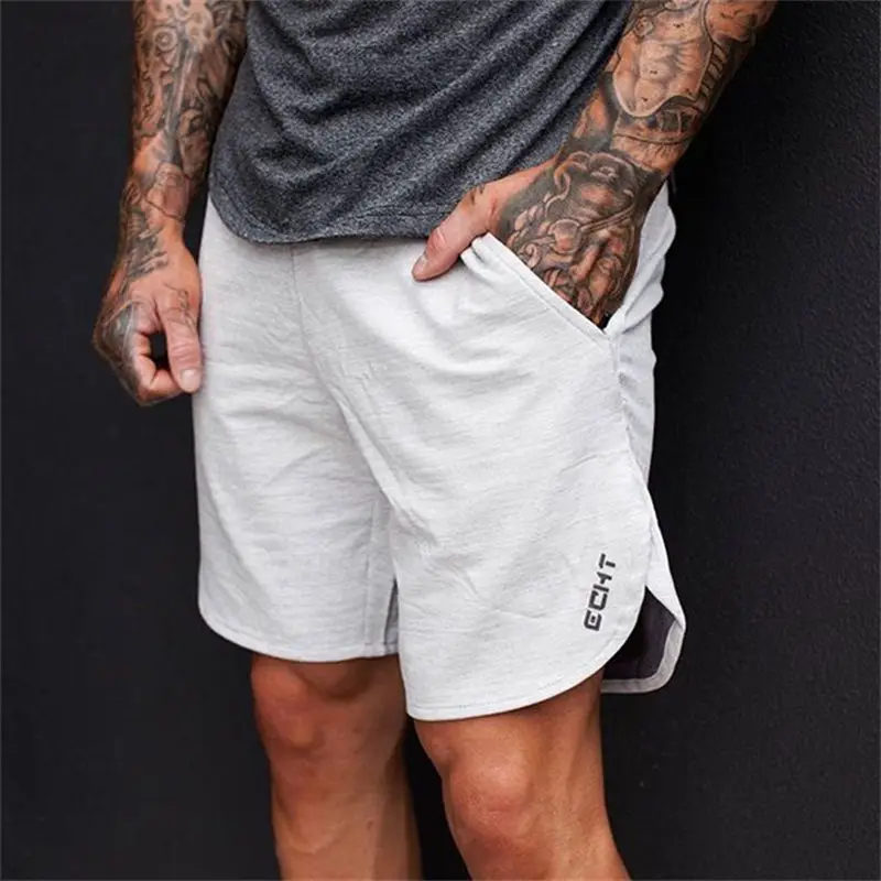 

Summer New Mens Fitness Shorts Fashion Casual Gyms Bodybuilding Workout Male Calf-Length Short Pants Brand Sweatpants Sportswear