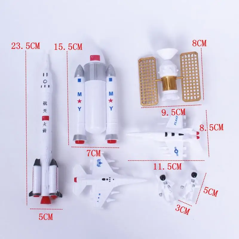 

7Pcs/set Simulation Space Rocket Modeling Action Figures Toys Kits Technic Astronaut Blocks Toy for Boys Education Gifts Board