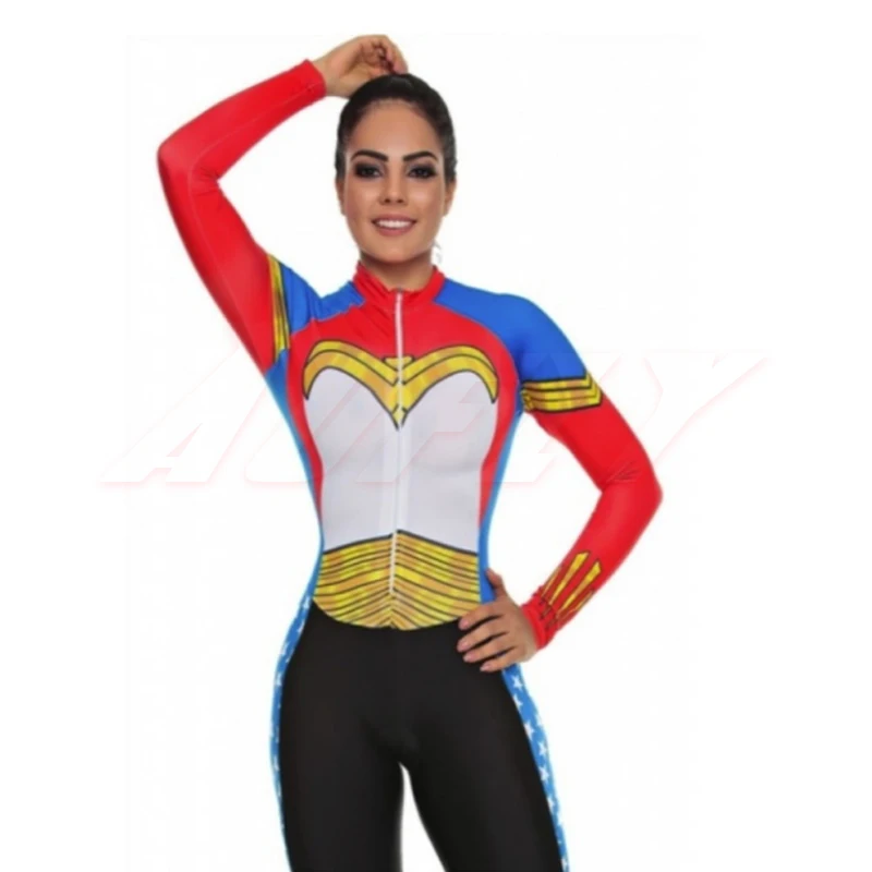 

Women Sexy Triathlon Long Sleeve Cycling Jersey Skinsuit Sets Dunas Maillot Ropa Ciclismo Bicycle Shirts Bike Clothes Jumpsuit