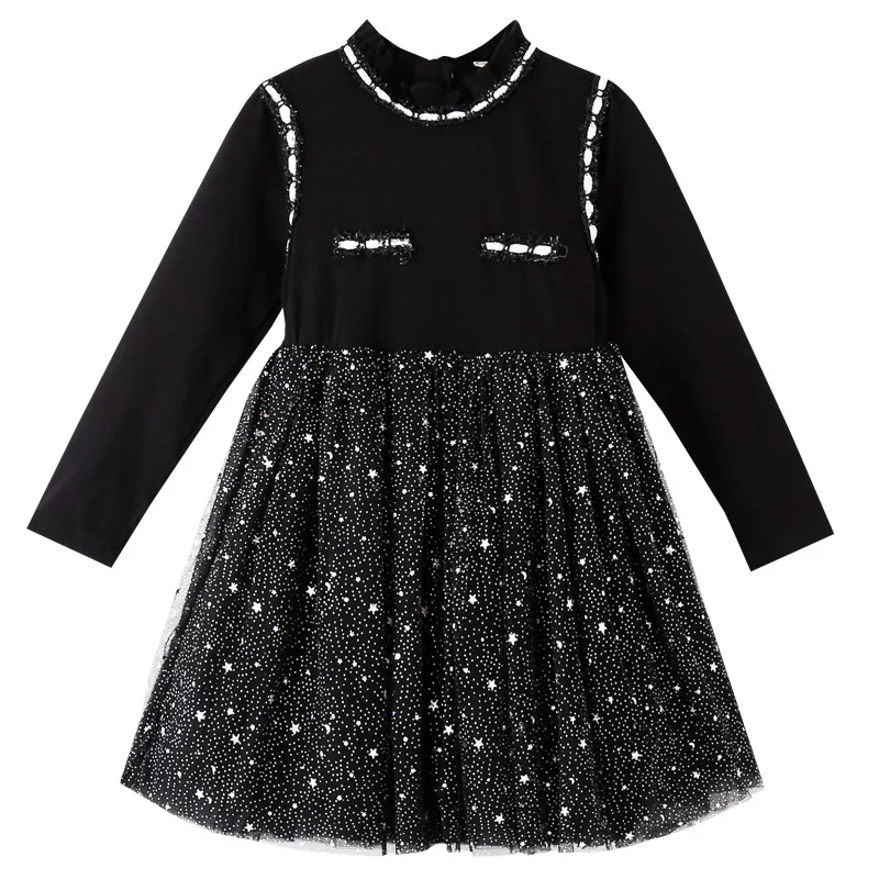 

Star Sequin Princess Tutu Dresses For Girls Dress 2020 Autumn Children Trendy Mesh Dress Fashion Kids Comfortable Dresses