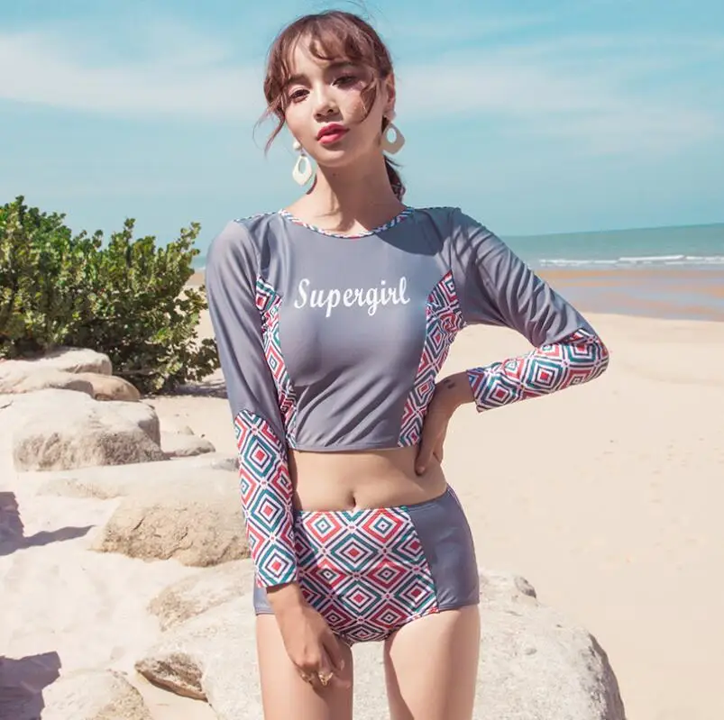 Женский купальник с пуш-ап Rashguard Купальник бикини для девочек новая пара юбок