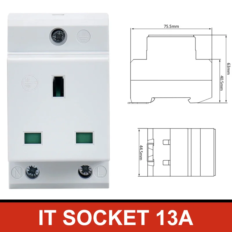 Великобритания США ЕС FR IT Стандартный модульный Din Rail разъем 16A 25A 250V Промышленная