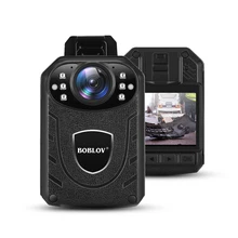 BOBLOV Police Camera KJ21 64G HD1296P Wearable Body Cam Security Guard Mini Comcorders Night Vision 