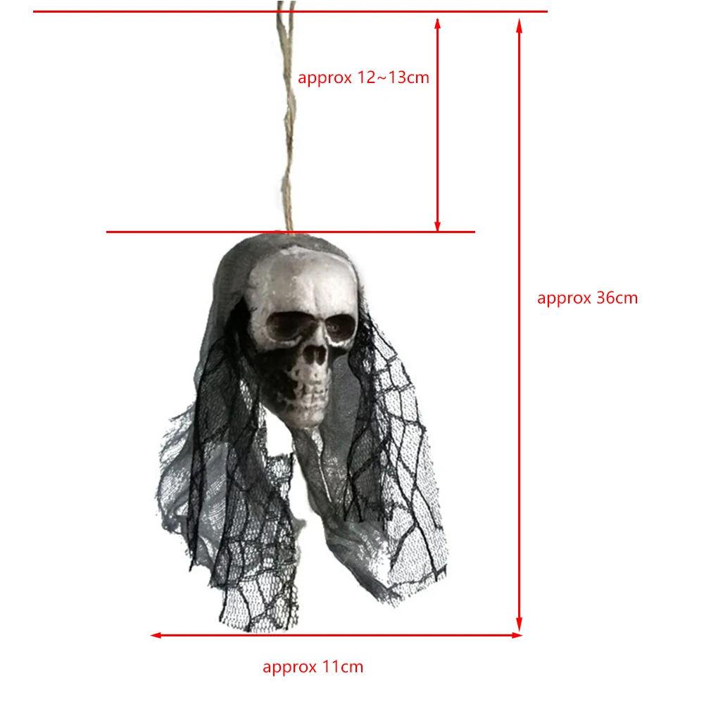 

Halloween Creepy Prop Hanging Skull Skeleton Ghost Hanging Halloween Escape Horror Skull Prop Decor
