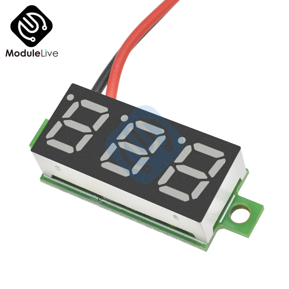 Цифровой вольтметр красный синий желтый зеленый 0 28 дюйма постоянный ток 3 5 30 в