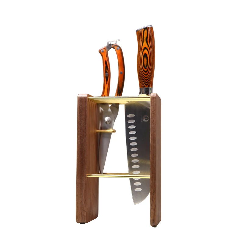Новый латунный стеллаж для ножей настенный вертикальный хранения стойка ножниц
