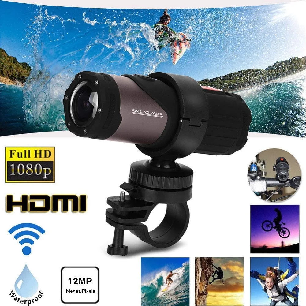 Экшн-видеокамера с Wi-Fi и управлением через приложение Full HD 1080P |